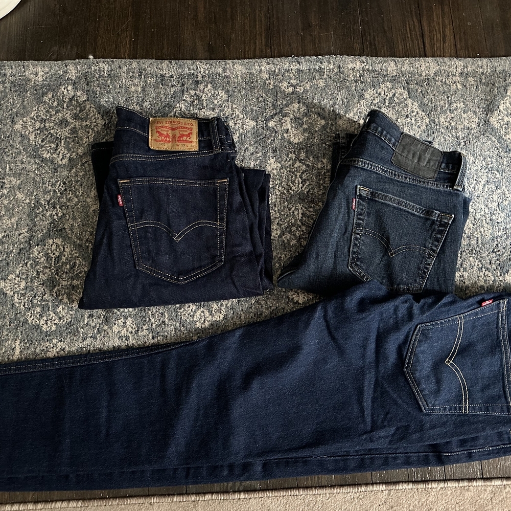 Lot of 3 Levi Strauss & Co. Blue Denim Jeans Sz 32 X 32 - Picture 2 of 7